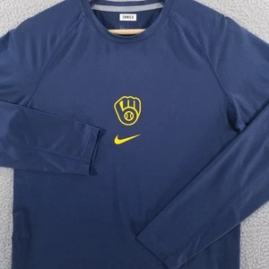 Milwaukee Brewers Shirt Nike Team Issue Herren Medium Langarm Dri-Fit Training - Bild 1 von 14
