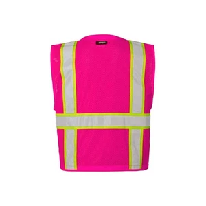 KISHIGO B107-2X-3X Safety Vest,Pink,Size 2XL/3XL 820KU1 - Picture 1 of 1