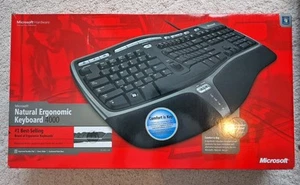 Microsoft Natural Ergonomic 4000 Model 1048 B2M-00012 USB Wired Keyboard - Afbeelding 1 van 11