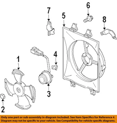 Used Engine Cooling Fan Motor fits: 2002 Acura Mdx Fan Assembly condenser Grade Foto 1 de 2