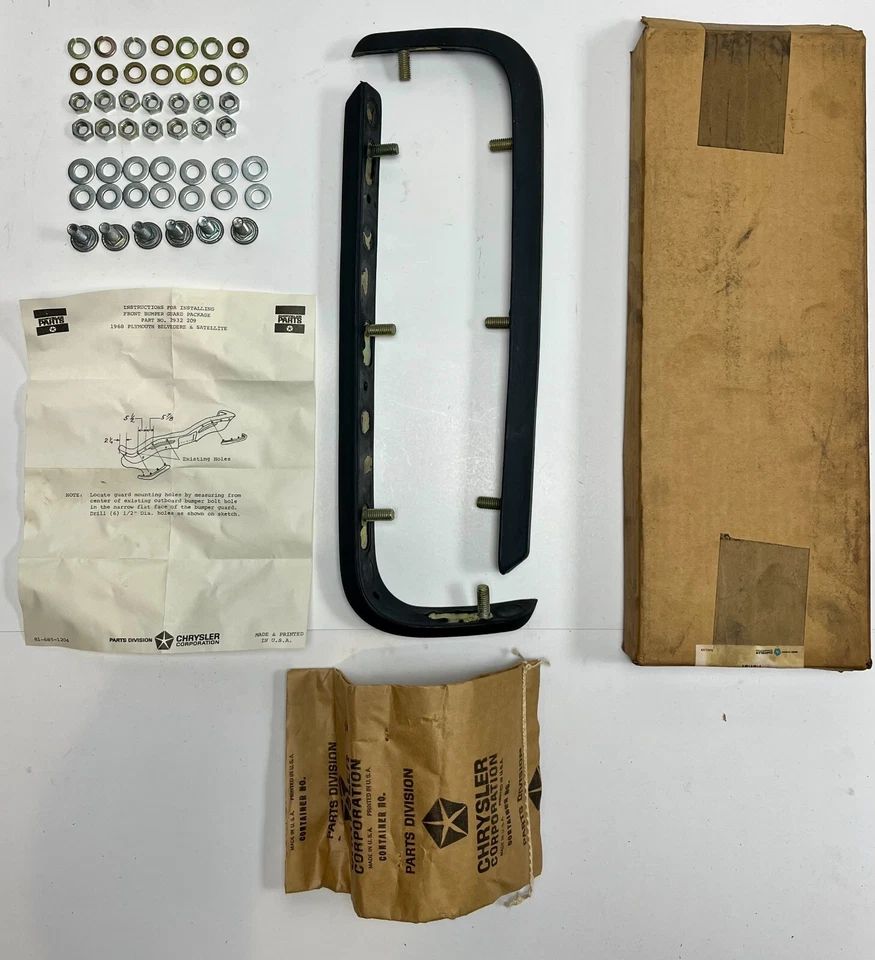 Nuevo paquete protector parachoques delantero stock antiguo. para Plymouth Models Mopar 1968 #2932209 Foto 1 de 1