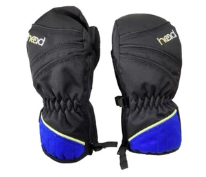 Head Jr. Kids' Zippered Fleece Lined Mittens in Black - Picture 1 of 2