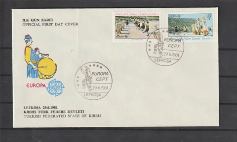 CYPRUS - TURKISH STATE OF KIBRIS 1981 EUROPA FDC, SG#106-107 Cover