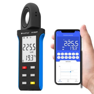 Digital Luxmeter Light Meter Luminometer 400,000 Lux Photometer Temperature Tool - Picture 1 of 9