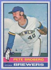 1976 Topps Pete Broberg #39 Milwaukee Brewers