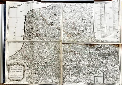 Ensemble complet de 4 cartes 18è. PICARDIE ARTOIS… - Photo 1/4