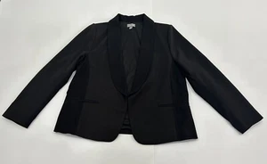 Ladies Size XL SUZANNE GRAE Black Open Blazer Jacket - workwear VGC - Picture 1 of 8