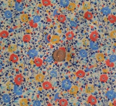 Pretty Lida Lightweight Knit Fabric SNOWBELL Flowers on Off White 62"W x 1¾ Yrds - Image 1 of 4