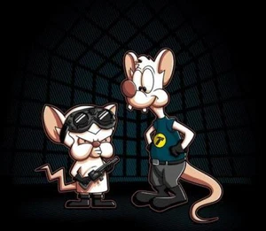 Camicia da uomo parodia Doctor Horrible as Pinky and The Brain Animaniacs RIPT NUOVA - Foto 1 di 1