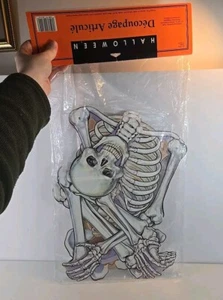 Vintage 44” Halloween Decoration Amscan Die-Cut Jointed Skeleton Dem Bones New - Picture 1 of 8