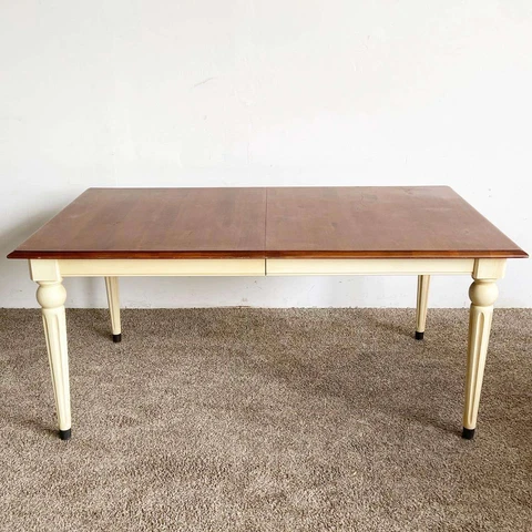 Vintage Country Crossings Dining Table by Ethan Allen Cover
