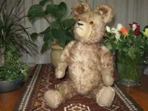 Antique Old Hermann Germany Bear 22 Inch Brown Mohair - Picture 1 of 6