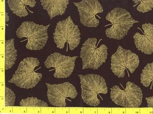 Goldblätter auf schwarz Meterware CSHLEA04730 - Bild 1 von 1