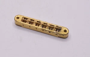 1979 Gibson Nashville Tune-o-matic Bridge GOLD for Les Paul Custom 1970-1980's - Picture 1 of 10