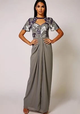 VIRGOS LOUNGE Vestido Largo Cuentas Talla UK6 EUR34 US2 - Imagen 1 de 4