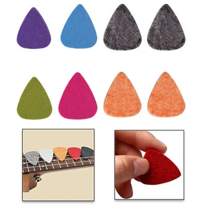 10pcs Felt Soft Guitar Plectrum Acoustic Electric Ukulele Bass Guitar Picks - Picture 1 of 15