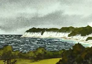 ORIGINAL AQUARELL - Stürmischer Tag auf Rügen. - Bild 1 von 1