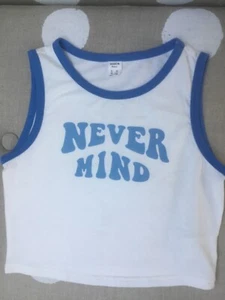 Girls SheIn White with Blue Trim Crop Top Age 12-13 Years Cotton Blend - Picture 1 of 20
