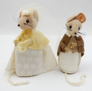 THE KITTYBITS SAMMLUNG "THE MELBURY WEDDING" VINTAGE FILZ MÄUSE FIGUREN - Bild 1 von 11
