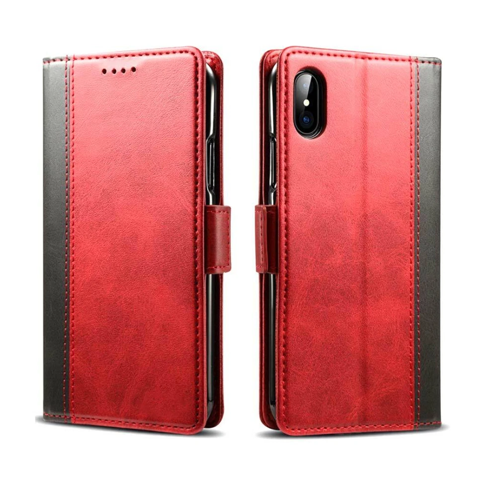 适用于三星 s9 s10 皮革手机壳 适用于 iPhone XR XS 8 7Plus 保护套 — 第 1/4 张图片