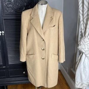 Fleurette Camelhair Long Overcoat Wool Dress Maxi Coat Tan Women’s Sz 6 - Picture 1 of 9