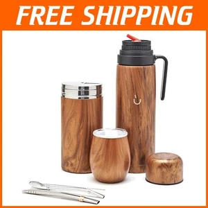 Kit Yerba Mate Premium 6 pezzi - zucca moderna, fiaschetta e accessori inclusi - Foto 1 di 9