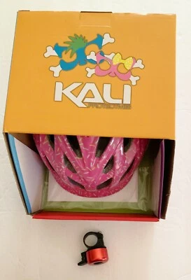 Casco de Bicicleta Kali Chakra Rosa Espolvoreado Niña - Correas Ajustables + CAMPANA DE BICICLETA Foto 1 de 4