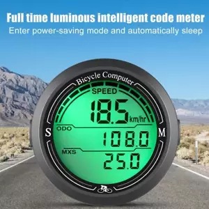 Wireless Bike Speedometer Computer Speedo MTB Cycling Odometer LCD Waterproof - Picture 1 of 12