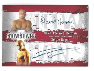 DAVE HERMAN/SERGIO GOMEZ 2010 hoja MMA metal UFC enfrentamientos doble automático/199 - Imagen 1 de 2