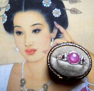 Schöner alter Art Deco Vintage Ring Silber Rubin und Granate - Bild 1 von 5