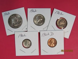 1962 US MINT SET "SILVER" (3) - Picture 1 of 2