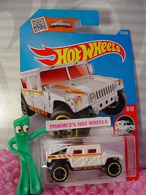 2016 i Hot Wheels HUMVEE #218✰White/Orange; Yellow rim or6✰HW RESCUE✰Case J/k - Image 1 of 2