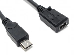 USB 2.0 Câble 15 CM Micro B Fiche À Mini B Douille Adaptateur En - Photo 1 sur 4