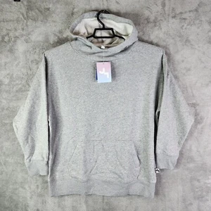 Womens Gray JoyLab Soft Fleece Hooded Sweatshirt Long Sleeve Relaxed Fit Size M - Picture 1 of 9