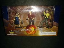 Firefly Serenity 3 Piece PVC Action Figure Set BNIB Signed Summer Glau