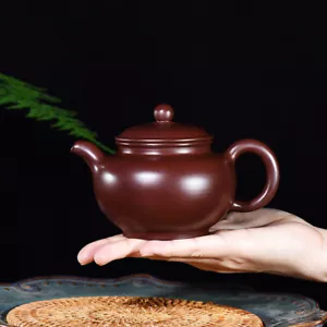 Traditional Craft Marked Tea Pot With Tea Infuser True Yixing Purple Zhu Clay - Picture 1 of 12