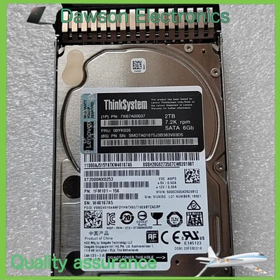 Lenovo ThinkSystem 7XB7A00037 00YK026 2TB 7.2K SATA 6G 2.5" HDD Hard Drive - Image 1 of 4