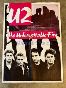 Póster promocional europeo U2 EL FUEGO INOLVIDABLE 1985 ORIGINAL Y RARO - Imagen 1 de 5