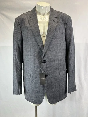 Giorgio Armani Soft Blue & Gray Plaid Suit 2-Bt Sz EU 56 L/ US 46 L/ W 40 - Image 1 of 4