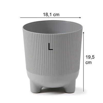 Blumentopf Übertopf Rund mit Füßen Neuheit sehr DEKORATIV 8 Farben 3 Größen SET - Bild 1 von 3