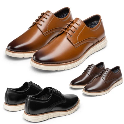 Men's Dress Sneakers Casual Oxford Formal Lightweight Daily Work Shoes - Image 1 of 4
