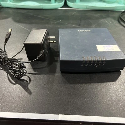 NETOPIA 3346N-002 MODEM ROUTER - DSL - 4 ports - managed switch W/Power Supply - Image 1 of 4