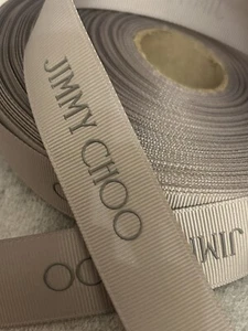 Nastro Jimmy Choo 1 metro grigio/argento logo di design, fai da te, larghezza 25 mm - Foto 1 di 5