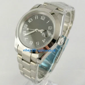 Reloj automático para hombre 40mm esfera negra número fecha luminosa cristal zafiro regalo - Imagen 1 de 6