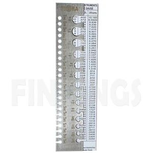 Stainless Steel Wire Thickness Gauge Marked With MM & SWG Craft Bead Tools - Picture 1 of 3