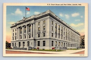 Lincoln Nebraska Court House And Post Office Postcard Unposted - Picture 1 of 2