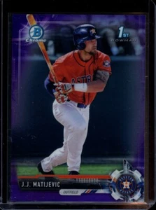 2017 1st Bowman Draft Chrome ~ J.J. Matijevic ~ Purple Refractor /250 ~ #BDC-109 - Picture 1 of 2