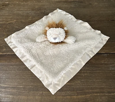 Manta Lovey de seguridad de felpa Cloud Island Lion melena trasera satinada sin sonajero 14 Foto 1 de 4