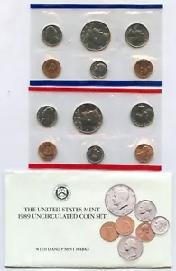 1989 US Uncirculated Mint Set 10 Coin United States Philadelphia Denver P & D - Picture 1 of 4