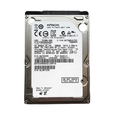 Hitachi 500GB HTS725050A9A364 7200RPM SATA 2.5" Laptop HDD Hard Disk Drive - Image 1 of 4